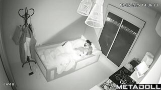Bearded man fucked her sweet in a small bed, watch it