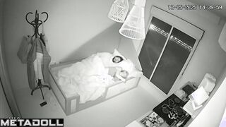 Bearded man fucked her sweet in a small bed, watch it