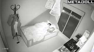 Bearded man fucked her sweet in a small bed, watch it