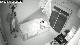 Bearded man fucked her sweet in a small bed, watch it