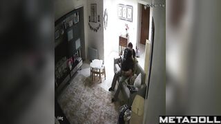Young couple fucking on the soft sofa (hidden scenes)