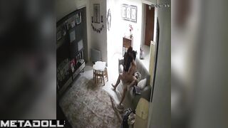 Young couple fucking on the soft sofa (hidden scenes)