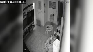 Young boy ang young girl did it in the living room