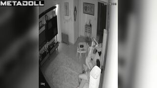Young boy ang young girl did it in the living room