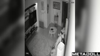 Young boy ang young girl did it in the living room