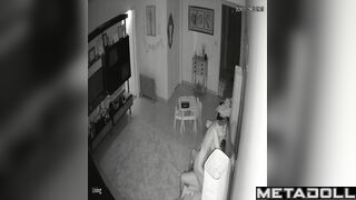 Young boy ang young girl did it in the living room