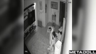 Young boy ang young girl did it in the living room