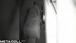 Passionate night sex in white clean socks, hidden tape
