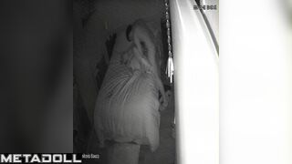 Passionate night sex in white clean socks, hidden tape