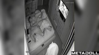 Boyfriend and girlfriend enjoying oral sex during tv watching