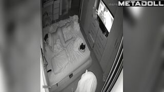Boyfriend and girlfriend enjoying oral sex during tv watching