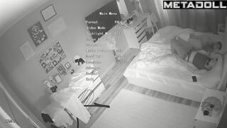 Hidden camera in bedroom captures their intimate routine every day