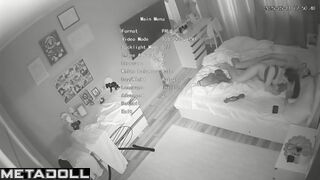 Hidden camera in bedroom captures their intimate routine every day