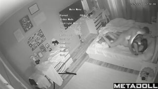 Hidden camera in bedroom captures their intimate routine every day