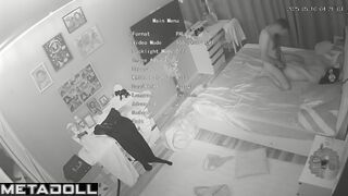 Skinny couple getting pleasure to each other at the same time