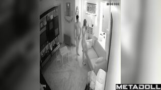 Hidden cam in living room fixed hot and young people