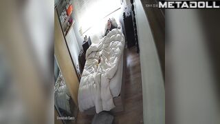 Solo bedroom video - young lady versus her playful fingers
