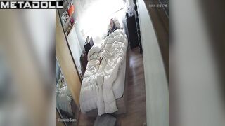 Solo bedroom video - young lady versus her playful fingers