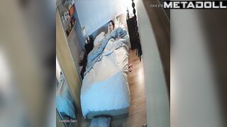 Lonely lady playing with her fingers and vagina in bed
