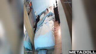Lonely lady playing with her fingers and vagina in bed