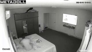 Husband and wife fucking so passionately, bedroom cam