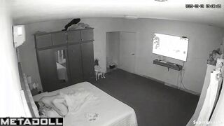 Husband and wife fucking so passionately, bedroom cam