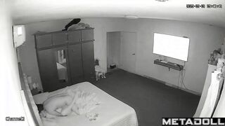 Husband and wife fucking so passionately, bedroom cam