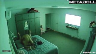 Husband and wife fucking so passionately, bedroom cam