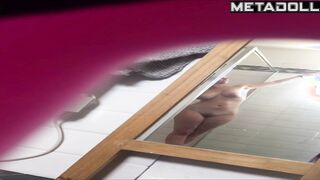 Leaked private video of a big-breasted hottie taking a shower