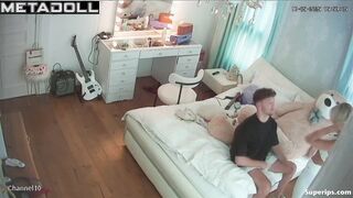 Sneak a peek at a young couple's bed games before going for a walk