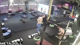 Gym camera recorded sex between two horny visitors