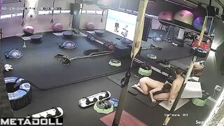 Gym camera recorded sex between two horny visitors