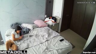 Long-haired curvy brunette saddled strong cock her boyfriend