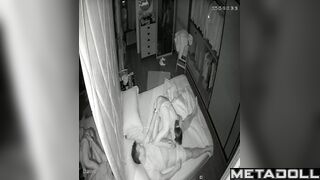 They decided to spend their night in bed, hidden video