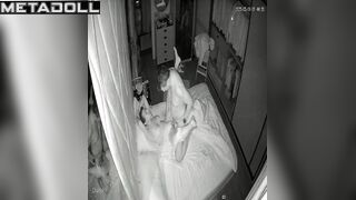 They decided to spend their night in bed, hidden video
