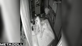 They decided to spend their night in bed, hidden video