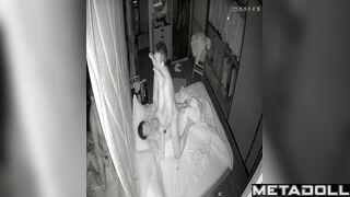 They decided to spend their night in bed, hidden video
