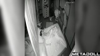 They decided to spend their night in bed, hidden video