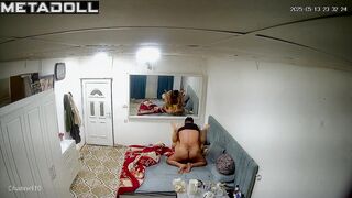 Chubby wife jumping on her husband's cock, she will cum soon