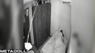 Brunette and brunet playing adult game in bed (right now)