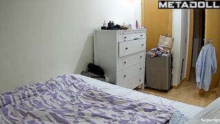 Young & naked slut masturbating with two toys at once