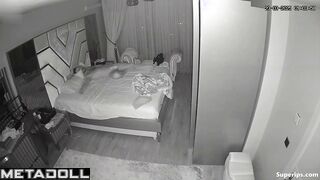 Couple decided to fool around in bed at night, look