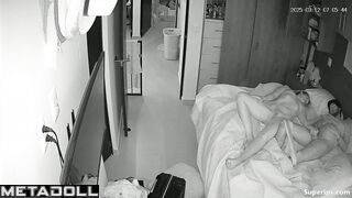 Young couple enjoying each other after long night walk