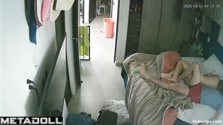 Young couple enjoying each other after long night walk
