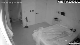 Wake up husband plays with his sleepy wife's hairy cunt