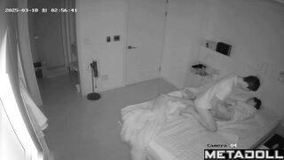 Wake up husband plays with his sleepy wife's hairy cunt
