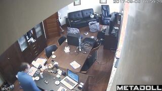 Excited boss put his seductive skinny secretary in doggystyle position
