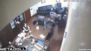 Excited boss put his seductive skinny secretary in doggystyle position