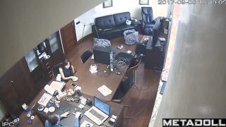 Excited boss put his seductive skinny secretary in doggystyle position