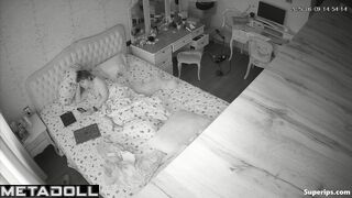 Sexy brunette prefers to work in bed and without sexy lingerie